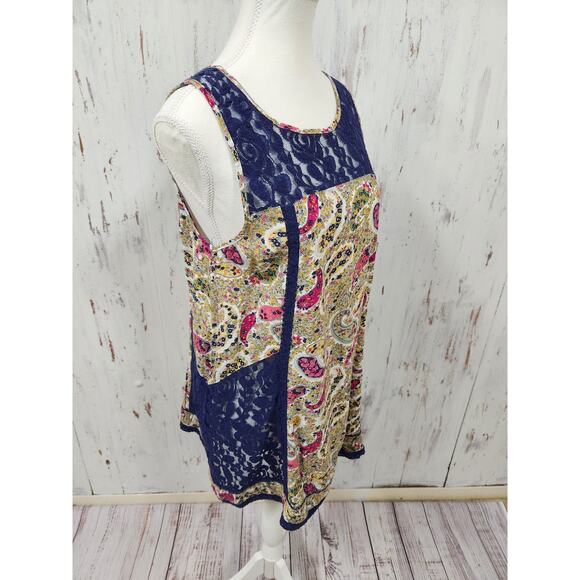 Umgee Tops - Umgee Top Womens M Floral Paisley Lace Cottagecore Romantic Victorian